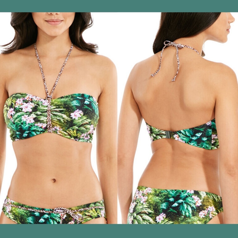 NWT Freya Rumble Underwire Bandeau Bikini Top Garden‎ [SZ 30G US]
